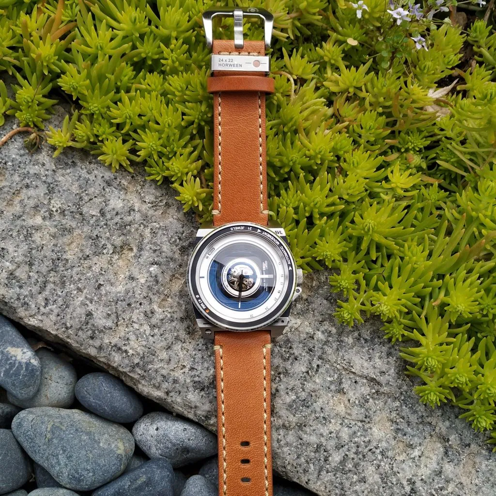 TACS Automatic Vintage Lens II (AVL II) - Silver & Horween