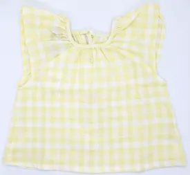 Tocoto Vintage Yellow Check Blouse