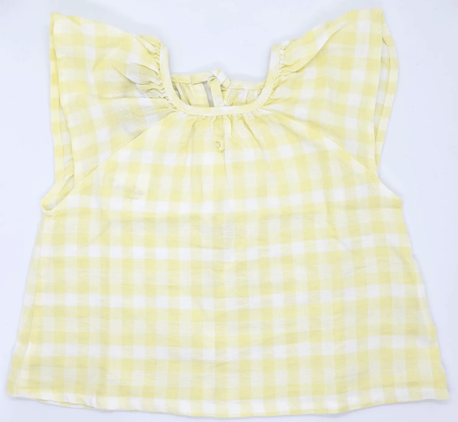 Tocoto Vintage Yellow Check Blouse