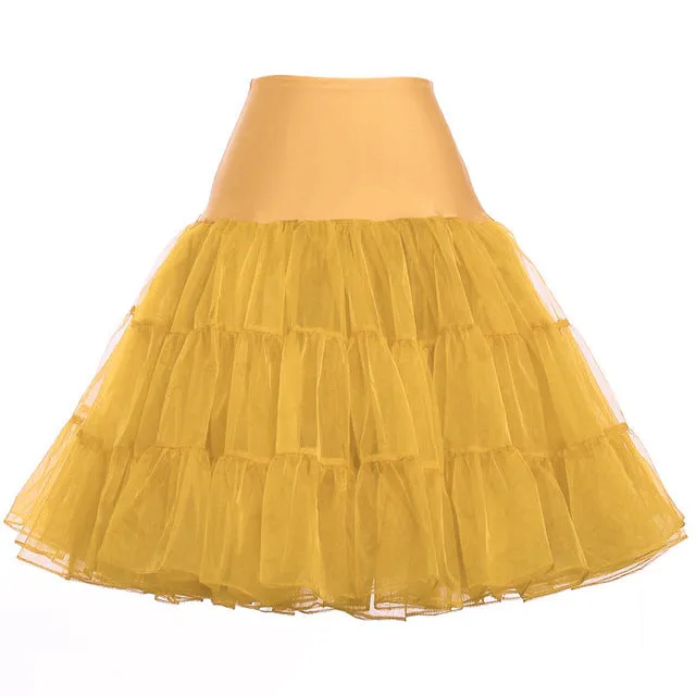 Tutu Skirt Silps swing Rockabilly Petticoat Underskirt Crinoline fluffy pettiskirt for Wedding Bridal Retro Vintage Women Gown