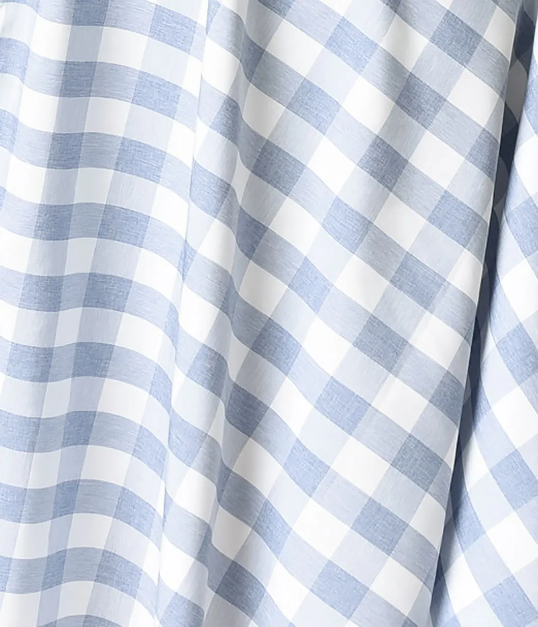 Unique Vintage Plus Size 1950s Style Light Blue & White Gingham Alexis Swing Dress