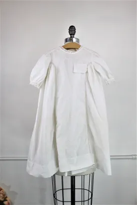 Vintage 1910s 1920s Babys White Cotton Christening Dress
