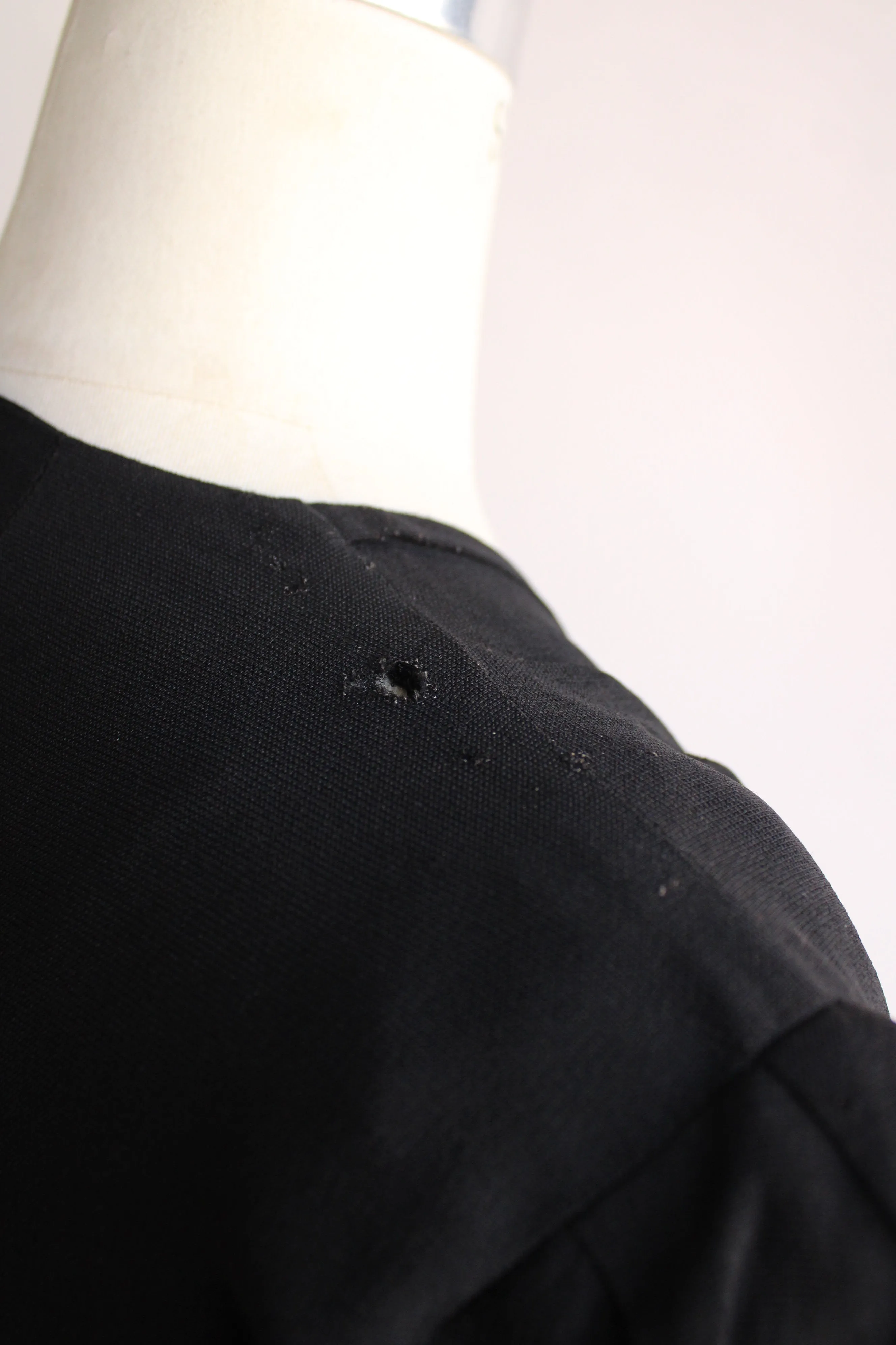 Vintage 1940s Black Dress with Bow