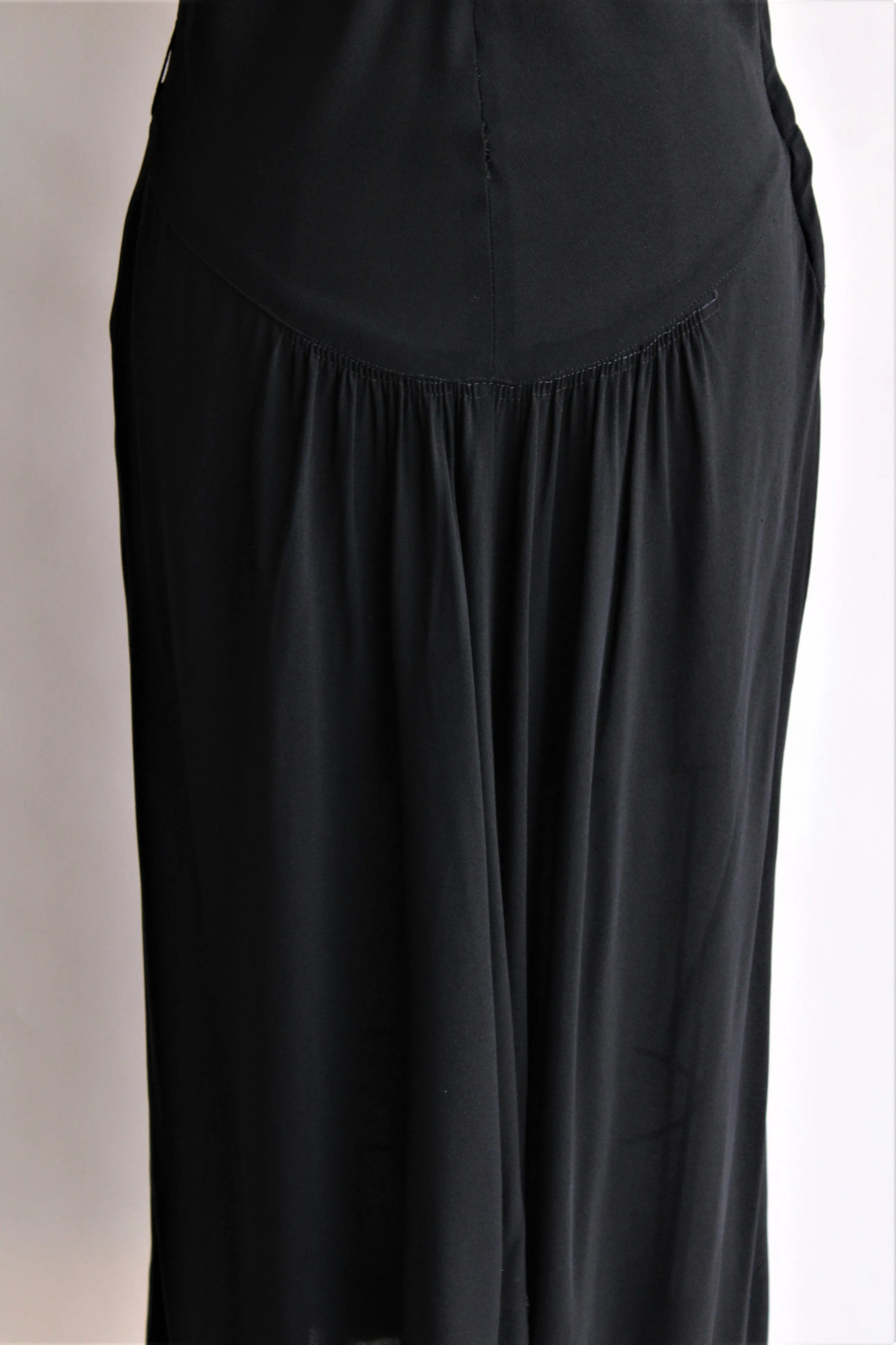 Vintage 1940s Black Dress with Bow