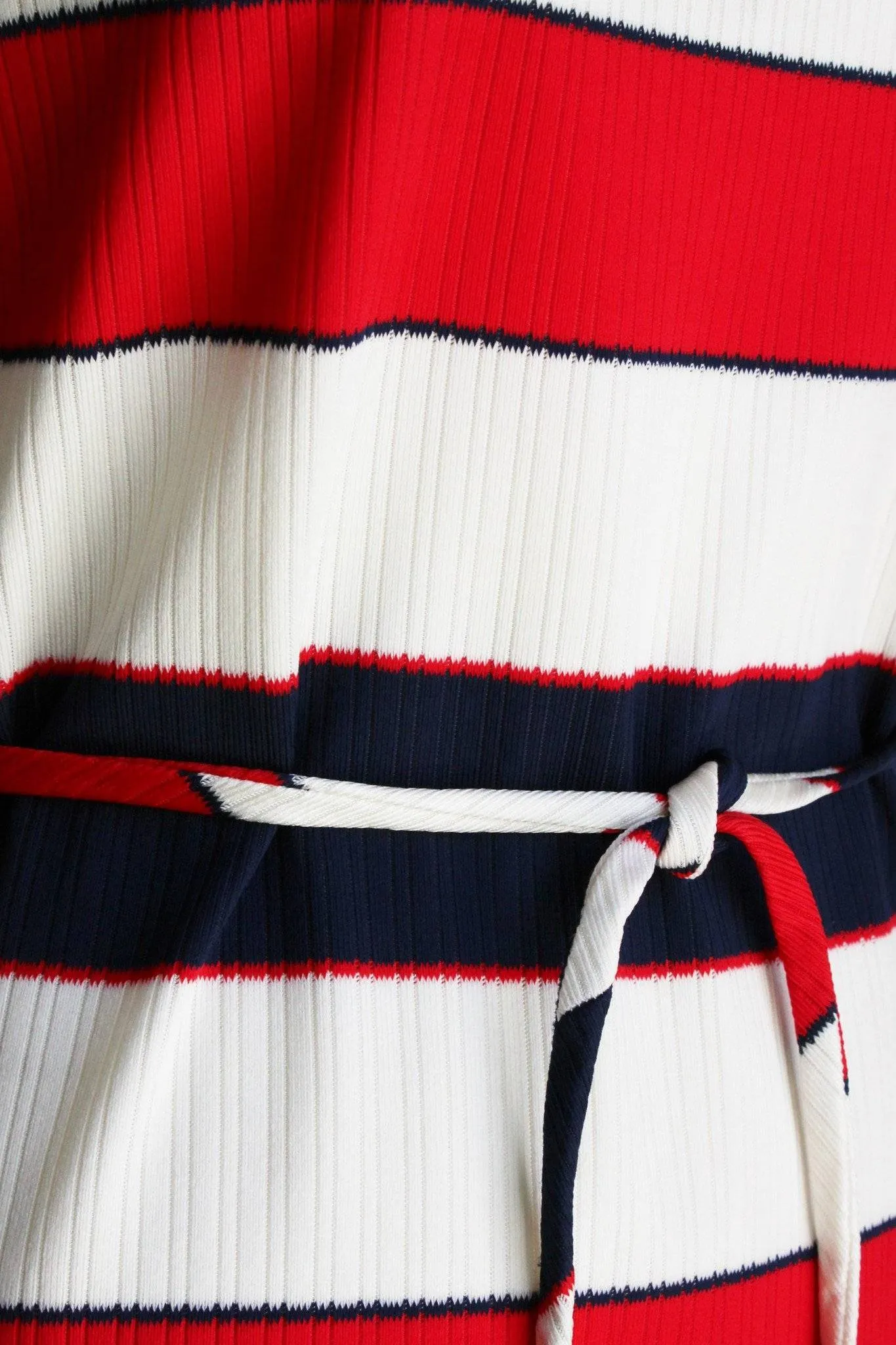Vintage 1960s 1970s Red White And Blue Top With Belt