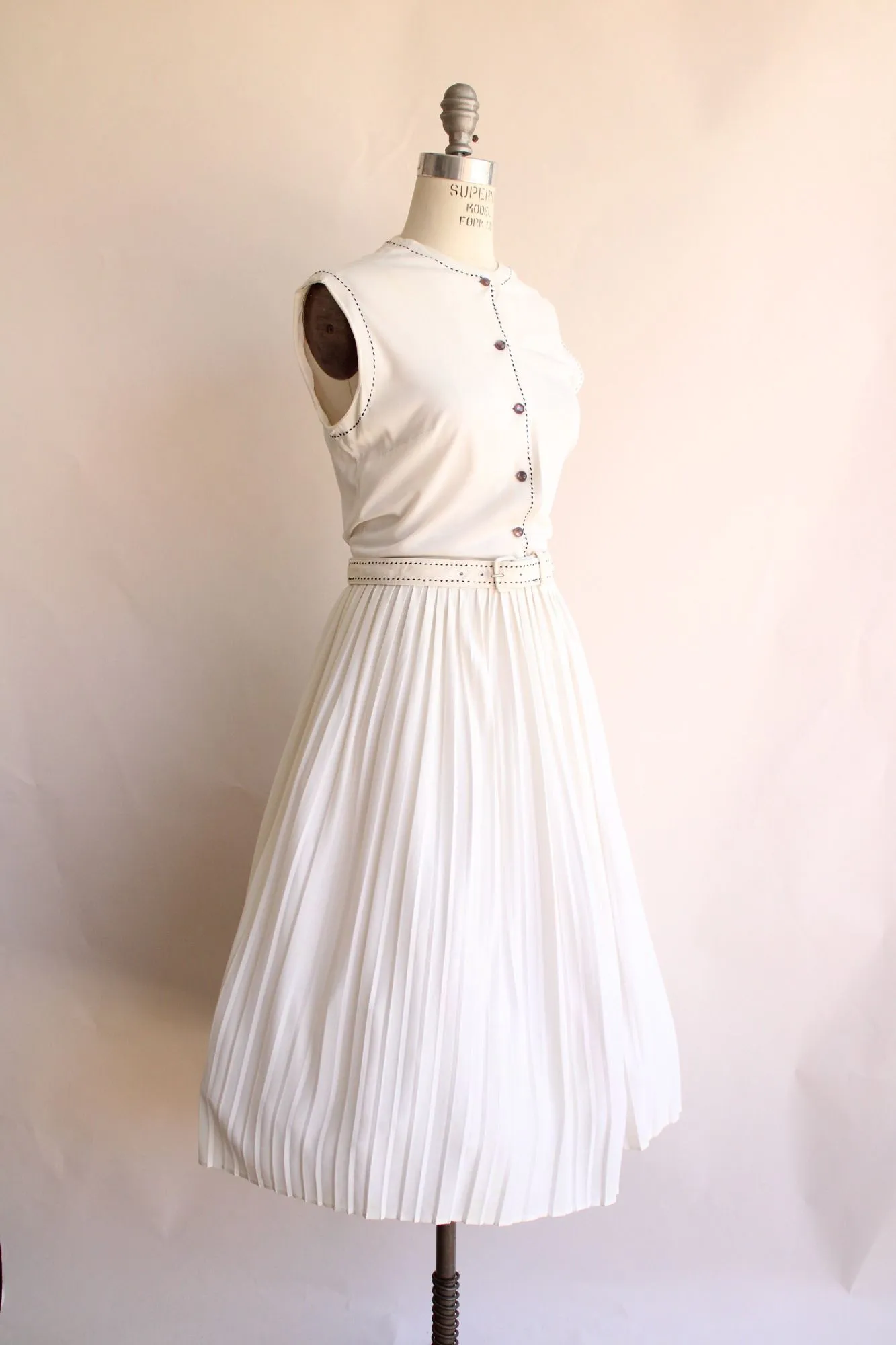 Vintage 1960s Dress with Belt, Volup Koret of California