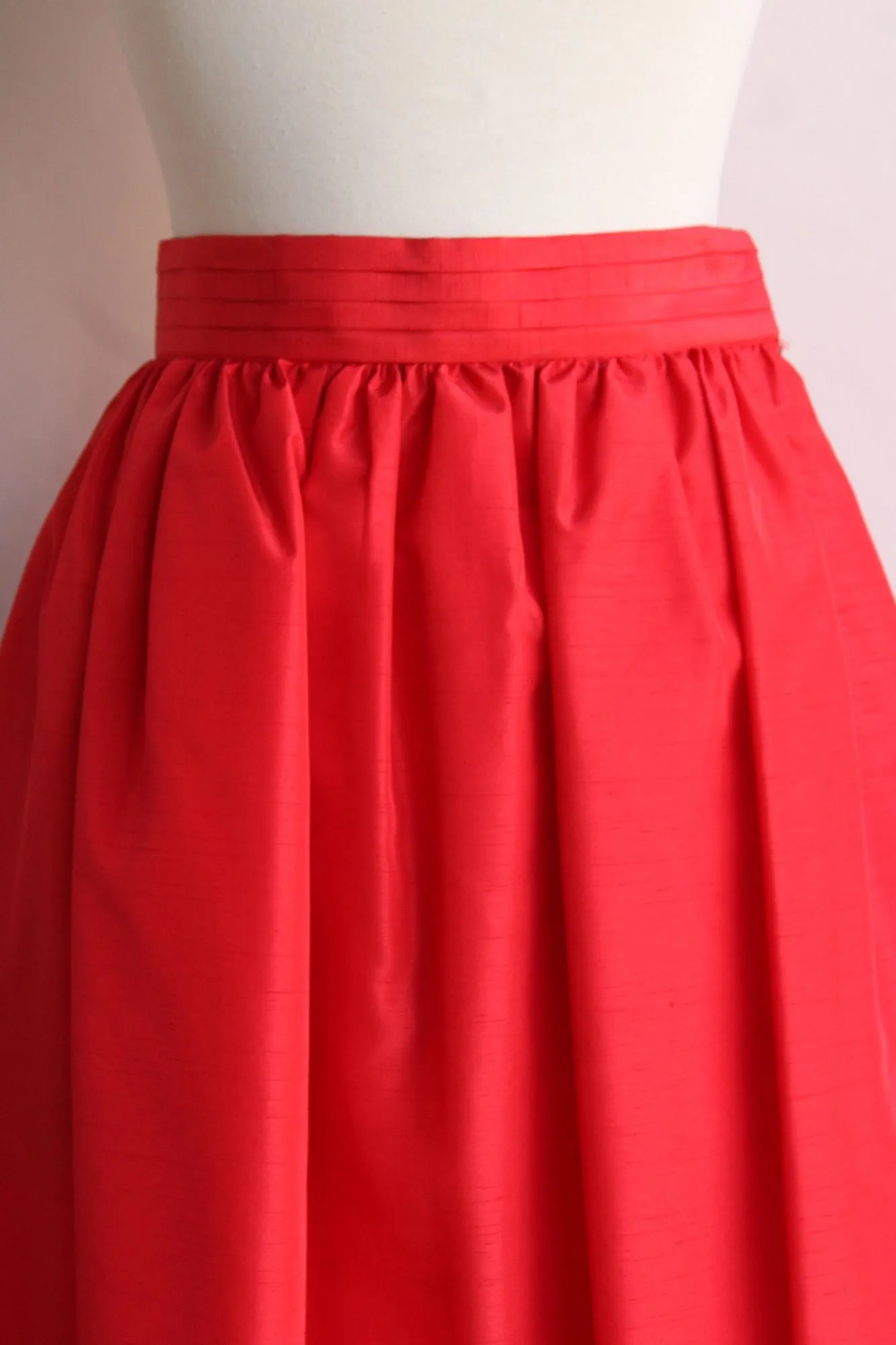 Vintage 1970s Red Maxi Skirt with Pocket