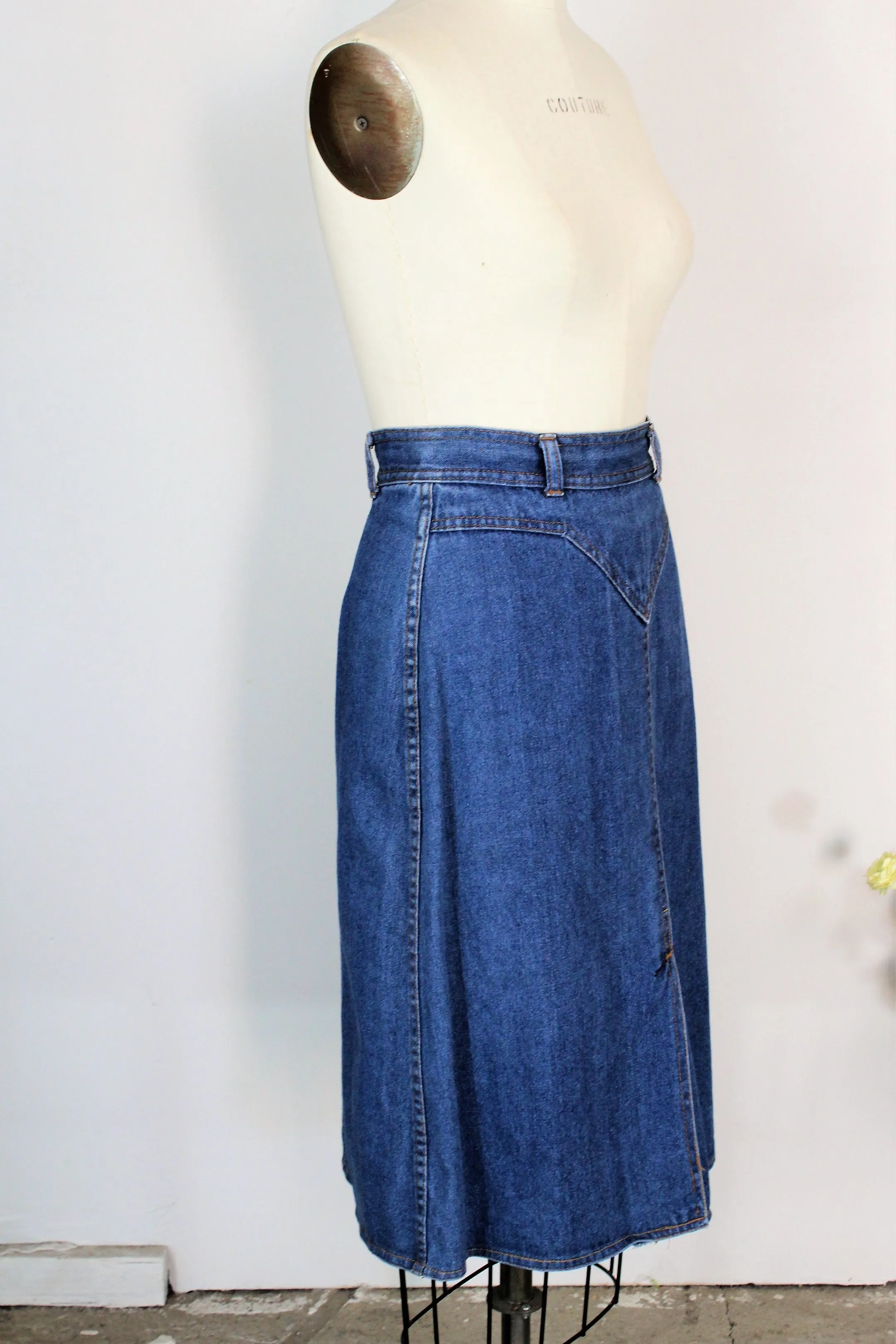 Vintage 1980s Denim Skirt By Kmart