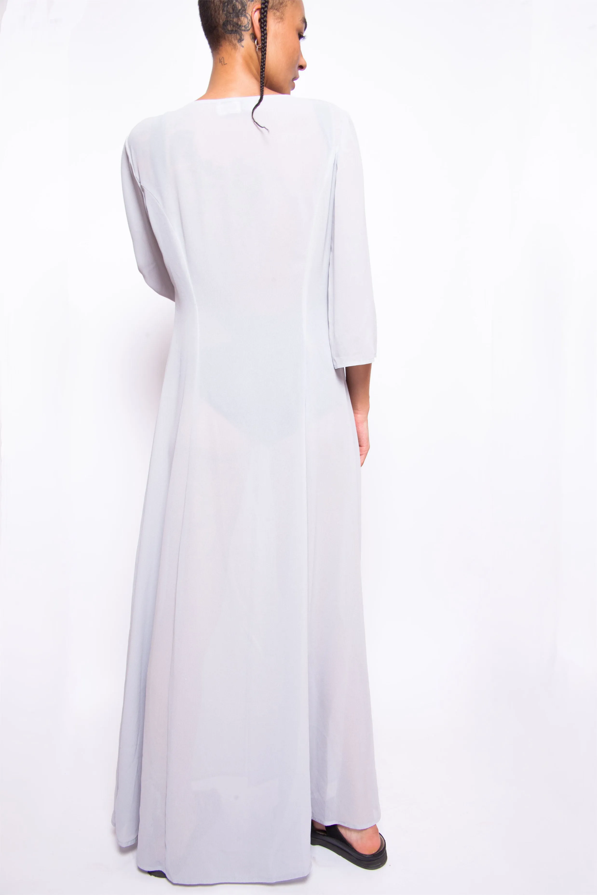 Vintage 90s Baby Blue Chiffon Dress