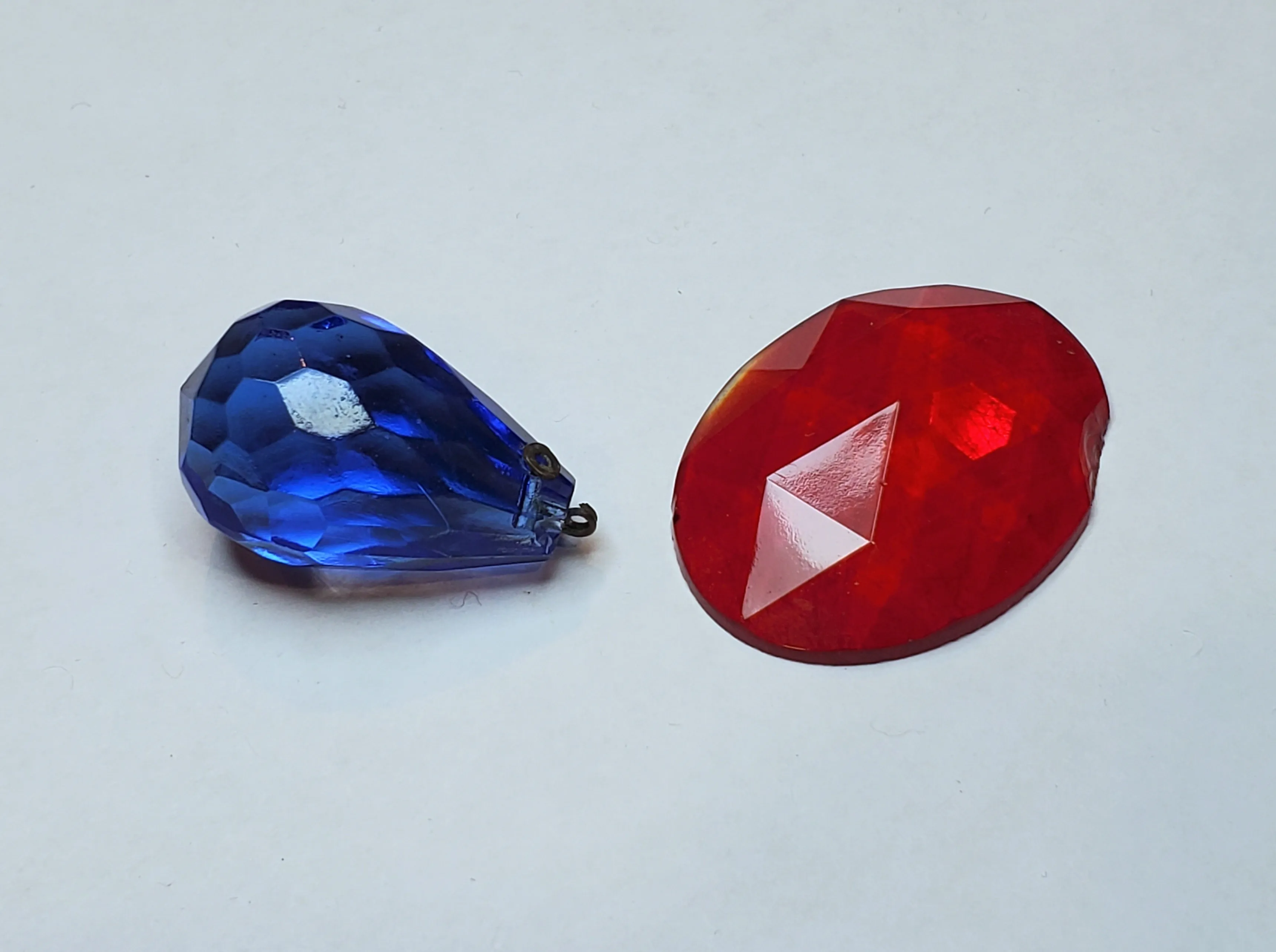 Vintage Faceted Glass Ornaments