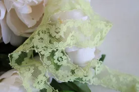 Vintage Green Lace Trim, 2 Yards, 1.25" wide