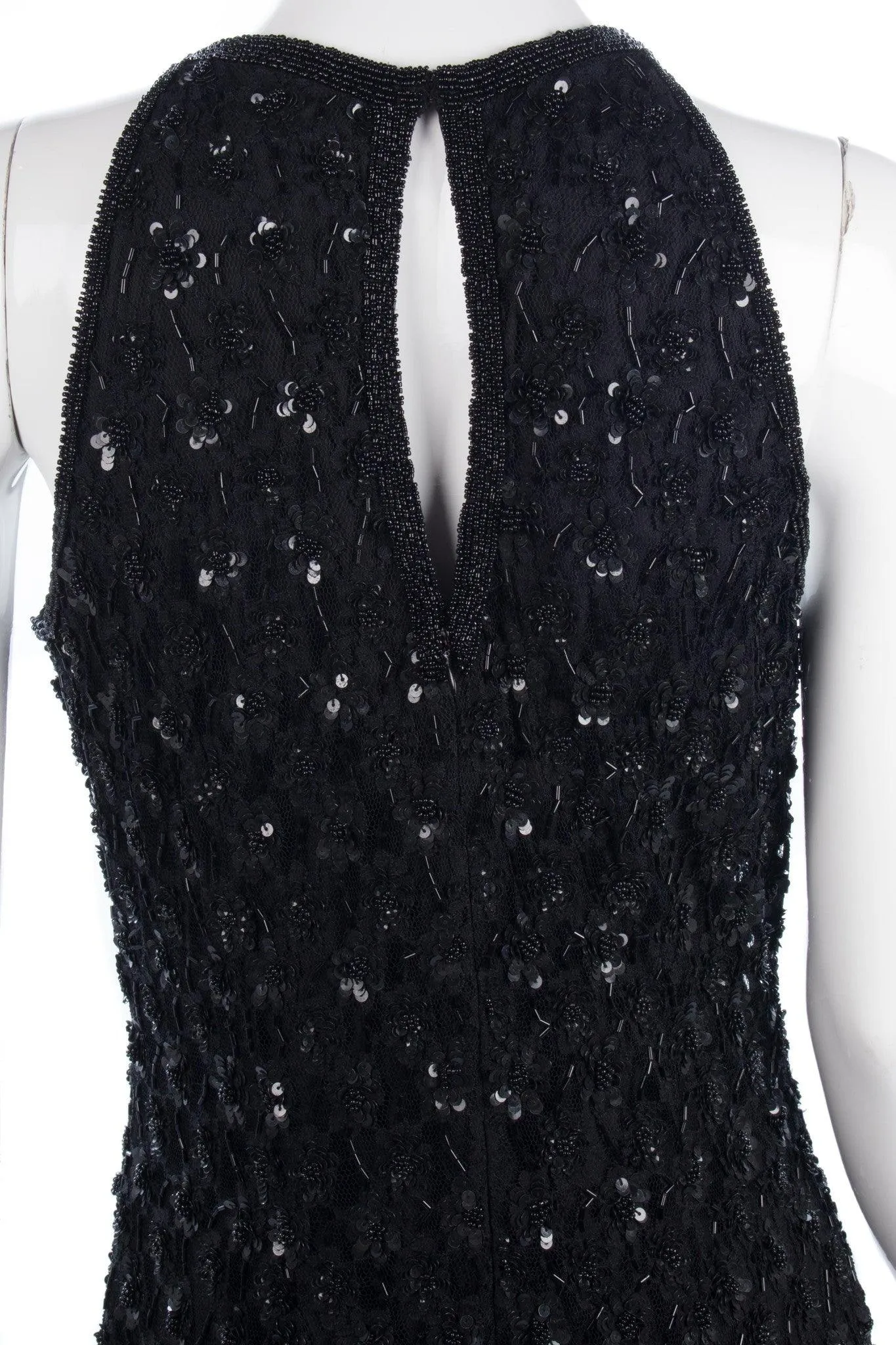 Vintage Opera at Richards Long Black Lace and Sequinned Dress. BNWT size 12