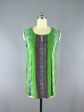 Vintage Tunic Top / Cotton Block Print