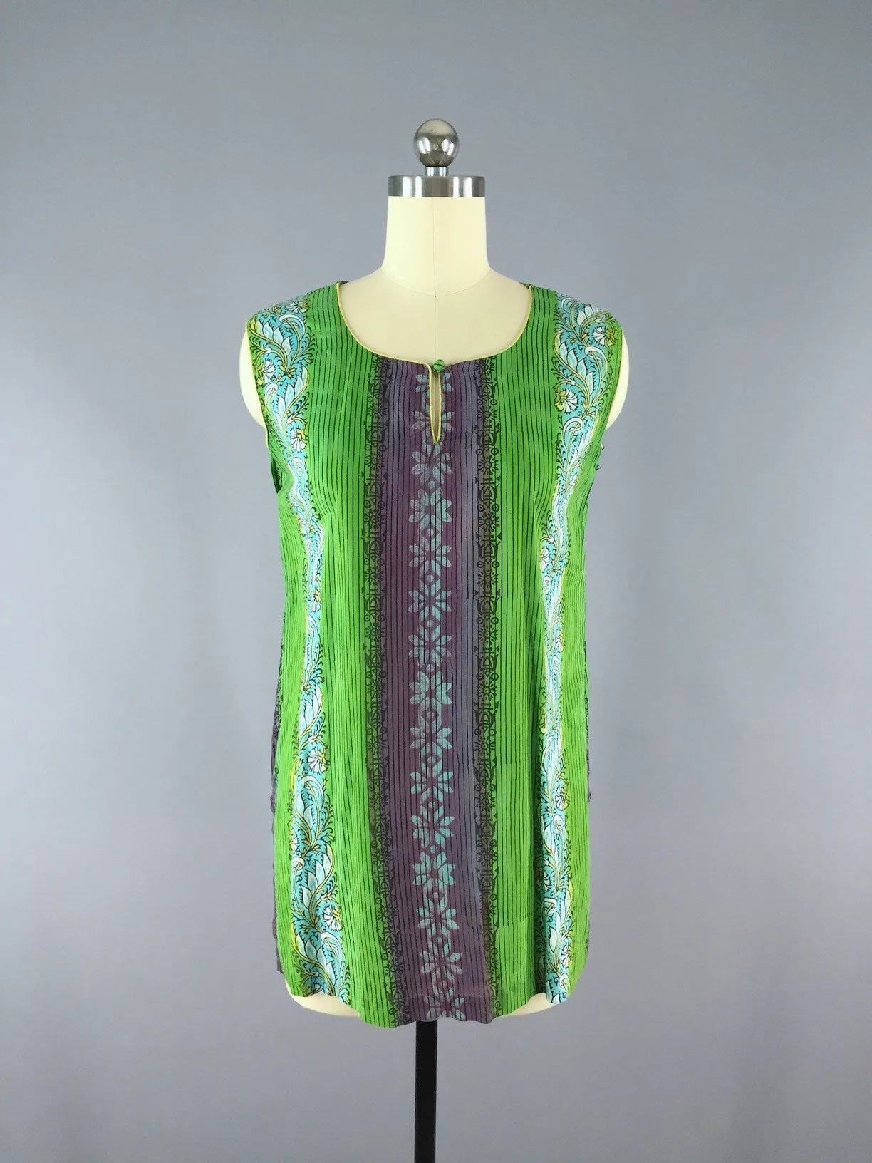 Vintage Tunic Top / Cotton Block Print
